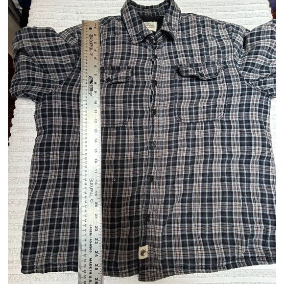 Boston Traders Men XL Flannel Shirt Jacket Button Front Plaid Multicolor Casual - Picture 7 of 9